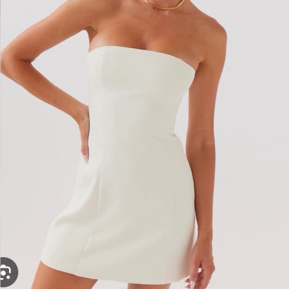 Strapless White Mini Dress - Elegant Tube Silhouette